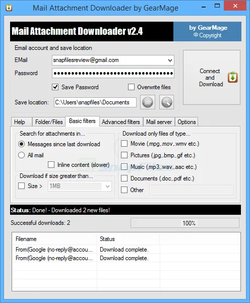 Mail Attachment Downloader 截图 2