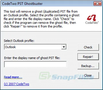 CodeTwo PST Ghostbuster 截图 1