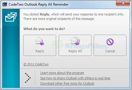 CodeTwo Outlook Reply All Reminder 截图 1