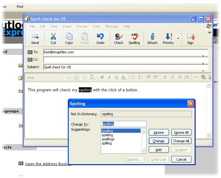Spell Checker For OE 截图 1