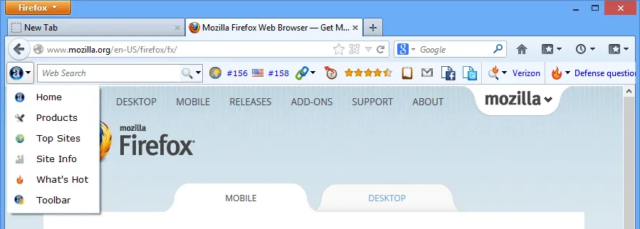 Alexa Toolbar for Firefox 截图 1