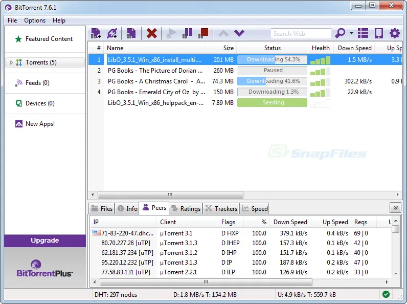 BitTorrent Free 截图 1