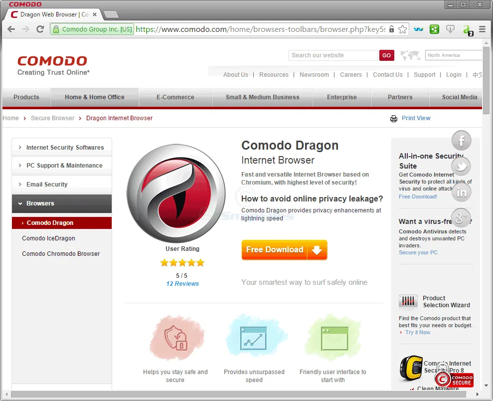 Comodo Dragon 截图 1