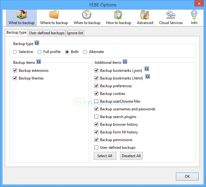 Firefox Extension Backup (FEBE) 截图 1