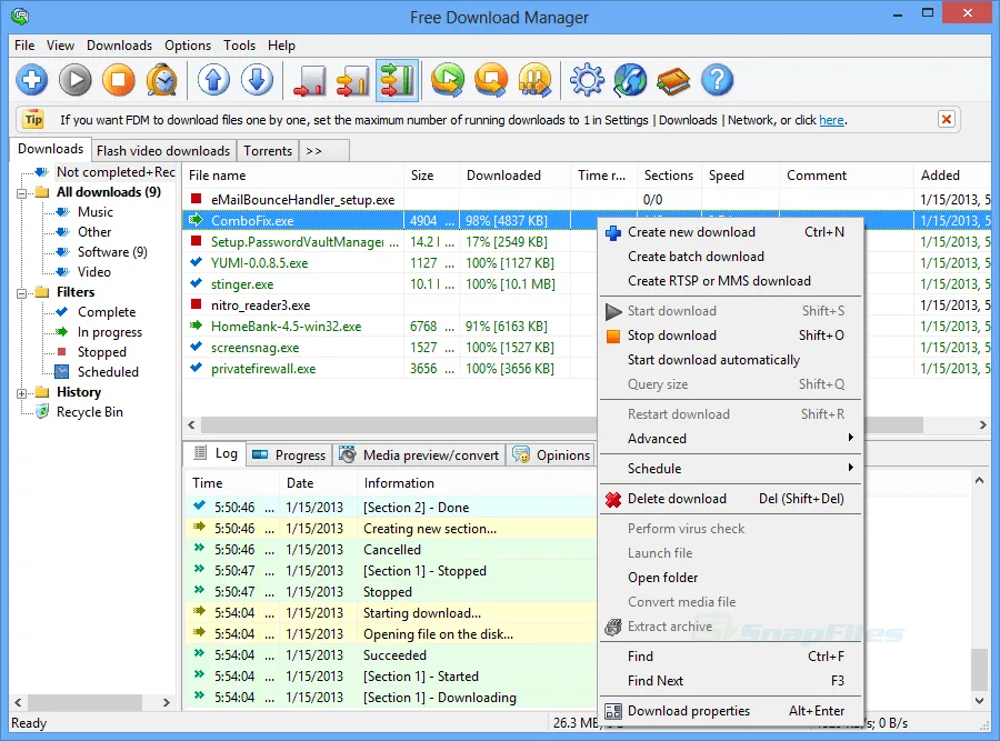 Free Download Manager 截图 1