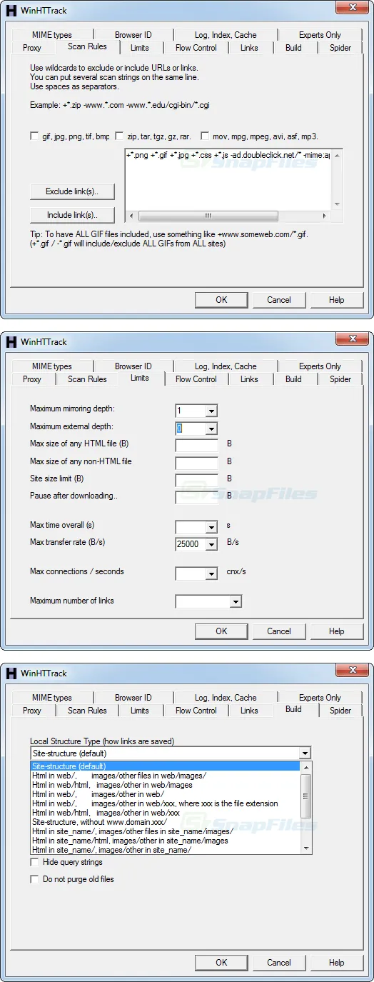 HTTrack 截图 2