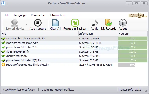 Kastor Free Video Catcher 截图 1