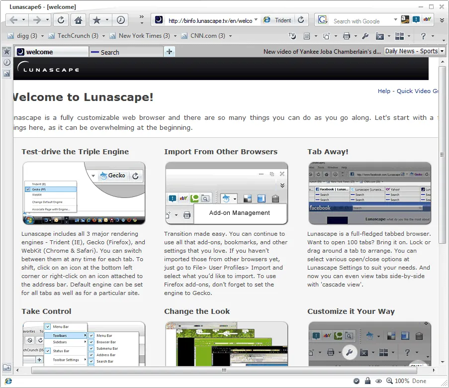 Lunascape 截图 1