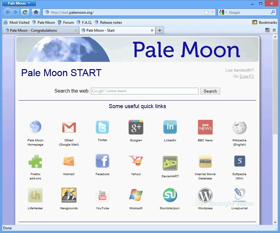 Pale Moon 截图 1