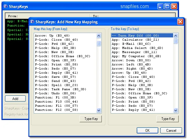 SharpKeys 截图 1