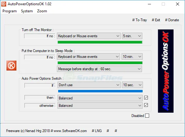 AutoPowerOptionsOK 截图 1