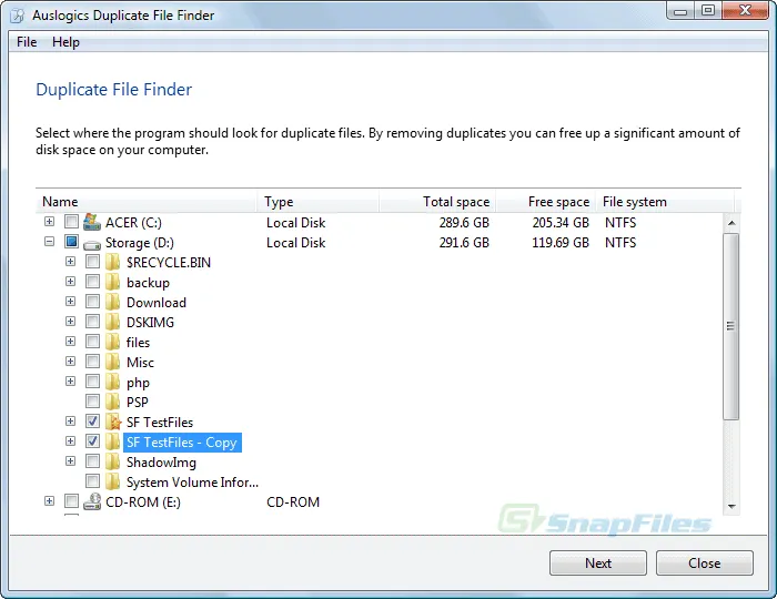 Auslogics Duplicate File Finder 截图 1