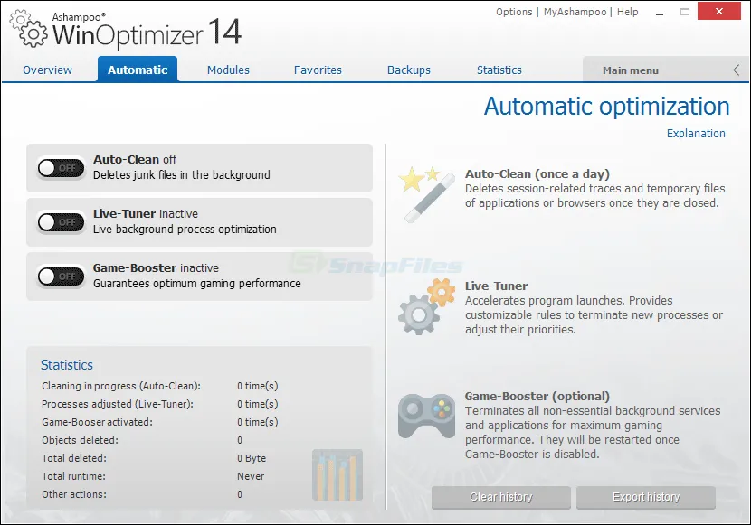 Ashampoo WinOptimizer 截图 2