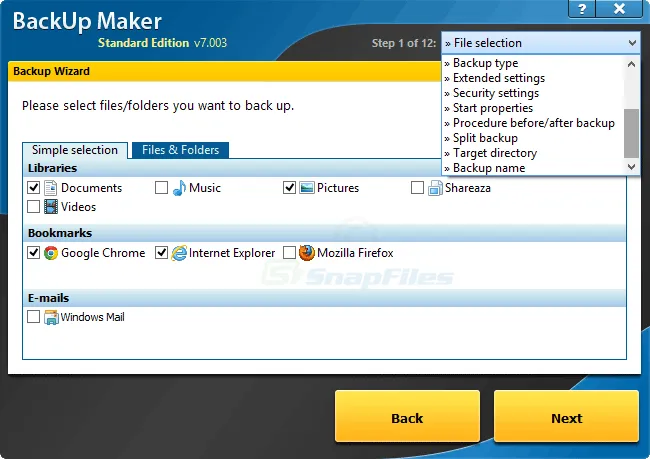 BackUp Maker 截图 2