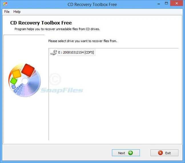 CD Recovery Toolbox Free 截图 1