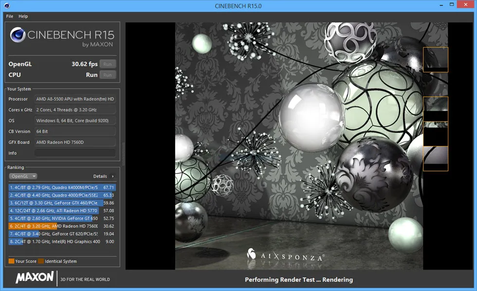 MAXON CINEBENCH 截图 2