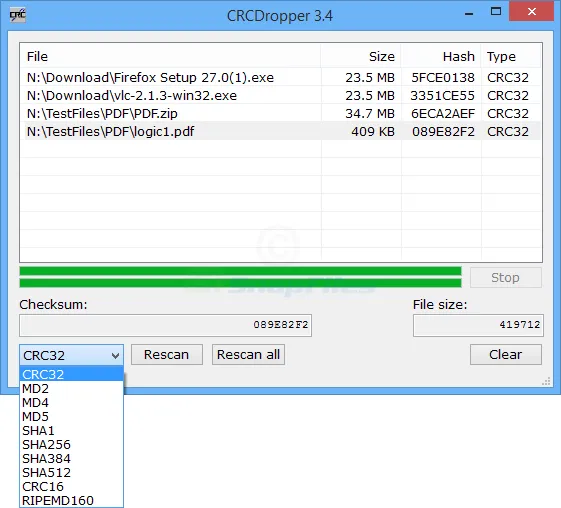 CRCDropper 截图 1