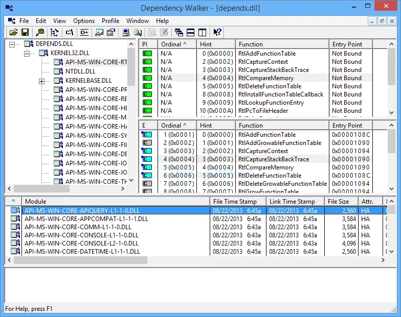 Dependency Walker 截图 1