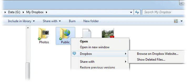 Dropbox 截图 1