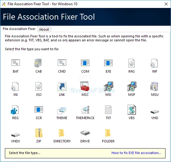 File Association Fixer Tool 截图 1