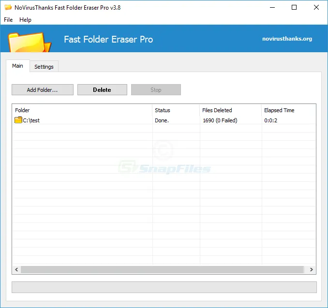 Fast Folder Eraser Pro 截图 1