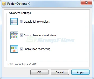 Folder Options X 截图 1