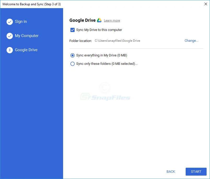 Google Backup and Sync 截图 2