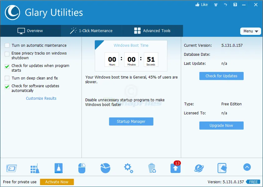 Glary Utilities Free 截图 1