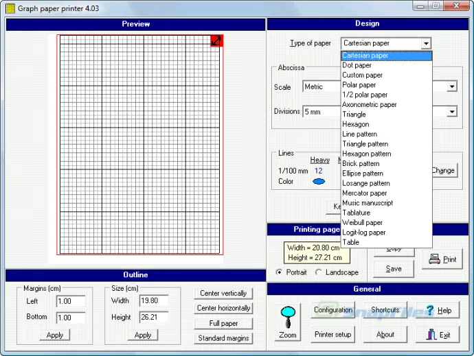 Graph Paper Printer 截图 1