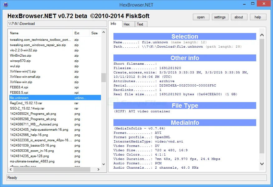 HexBrowser 截图 1