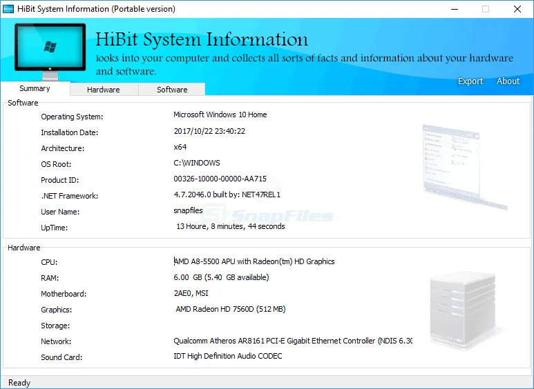 HiBit System Information 截图 1