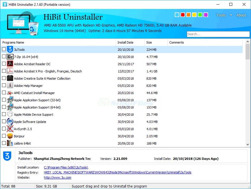 HiBit Uninstaller 截图 1