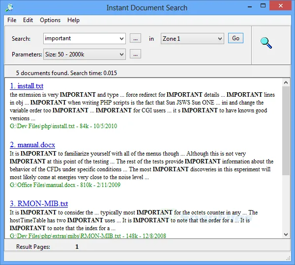 Instant Document Search 截图 1