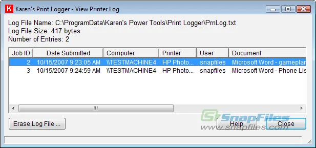 Karens Print Logger 截图 2