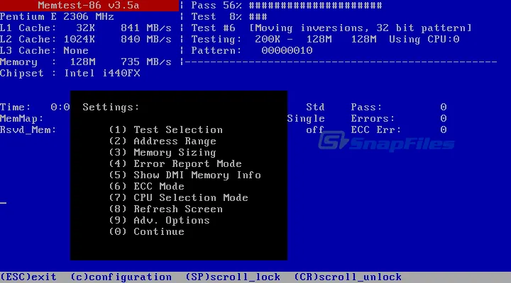 Memtest86 截图 1