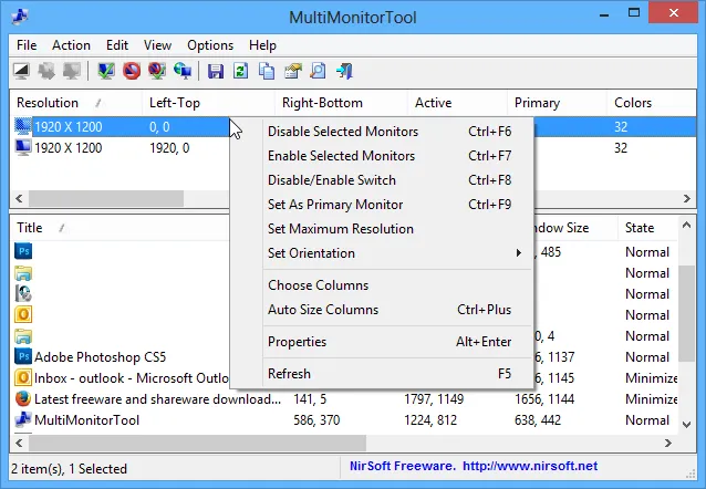 MultiMonitorTool 截图 1