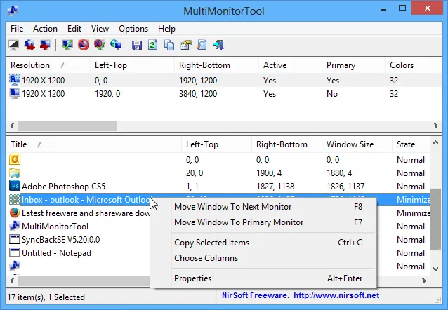 MultiMonitorTool 截图 2