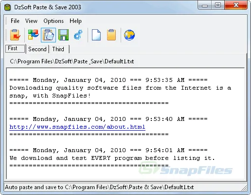 DzSoft Paste and Save 截图 1