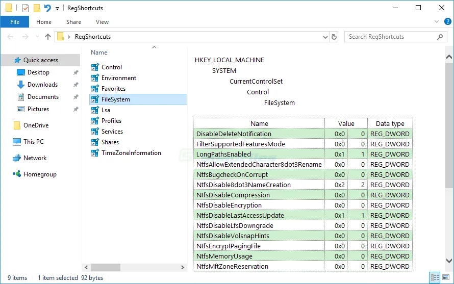 Registry Shortcuts 截图 2