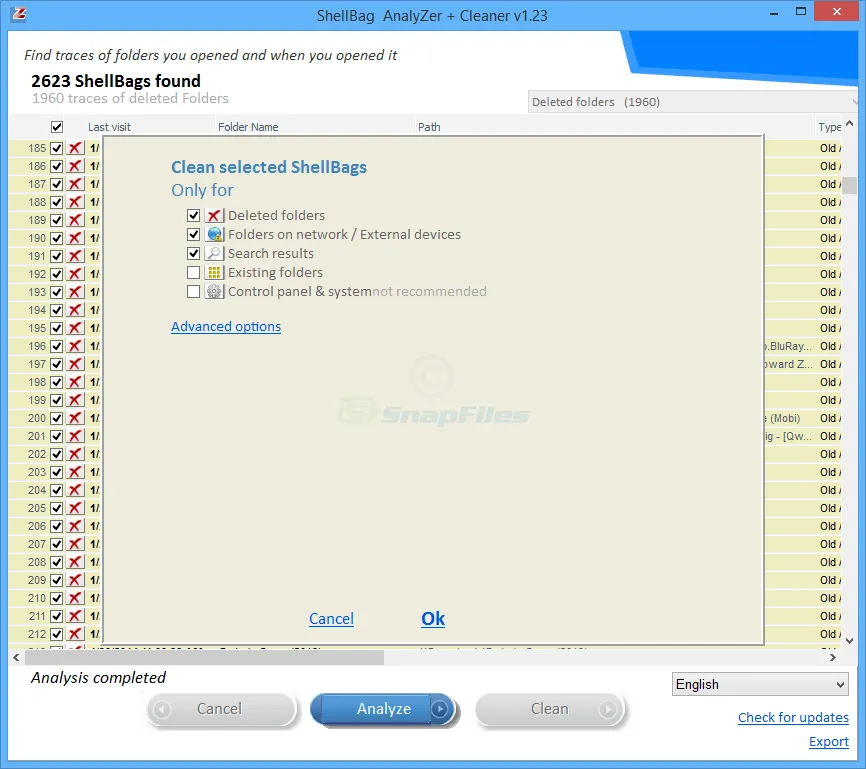 ShellBag Analyzer and Cleaner 截图 2