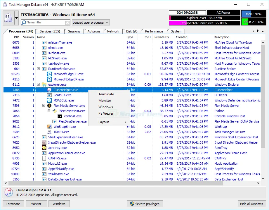 MiTeC Task Manager DeLuxe 截图 1