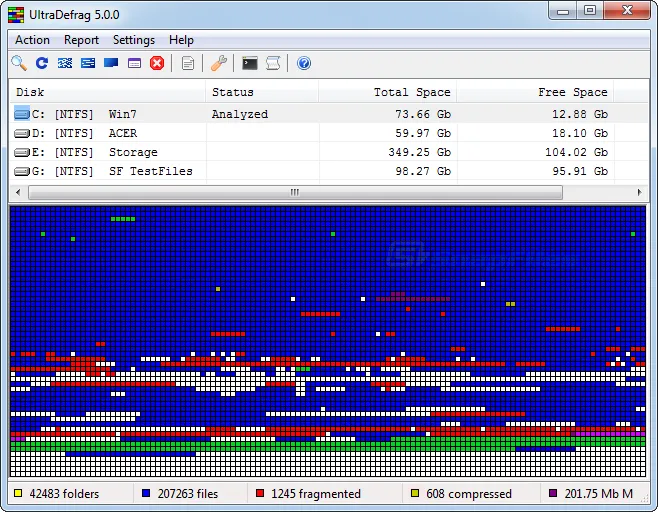 UltraDefrag 截图 1