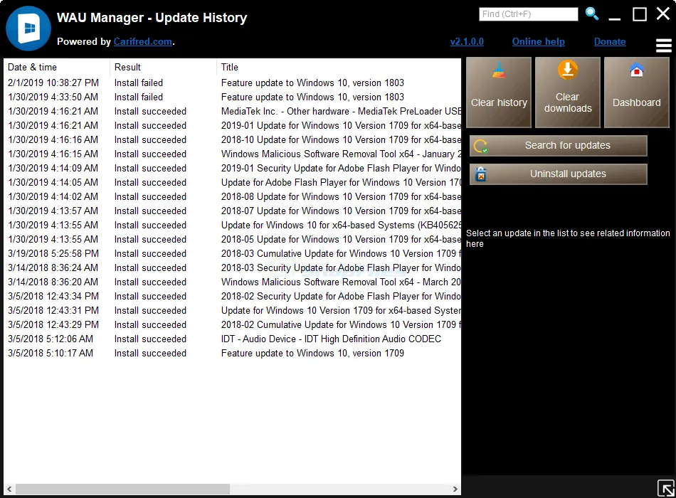 WAU Manager 截图 2