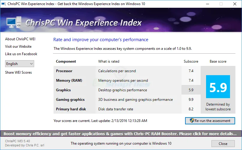 ChrisPC Win Experience Index 截图 1