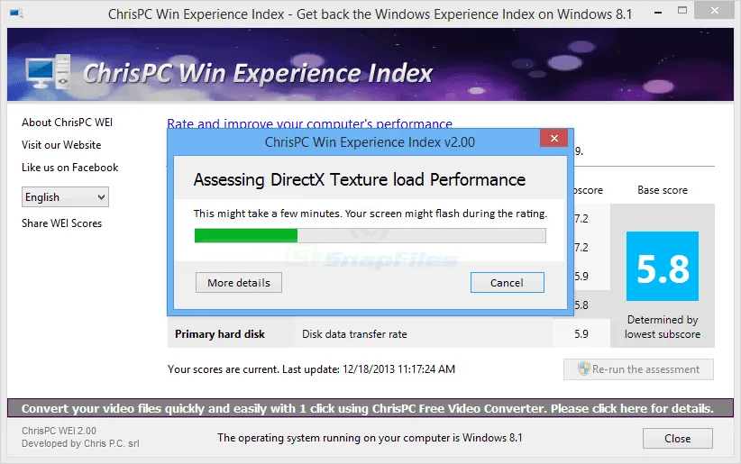 ChrisPC Win Experience Index 截图 2