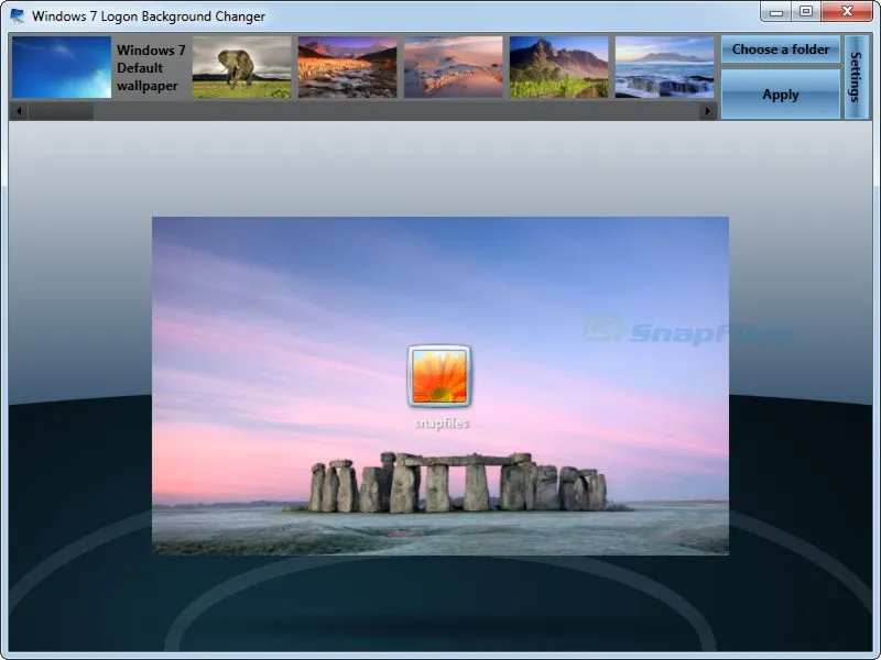 Windows 7 Logon Background Changer 截图 1