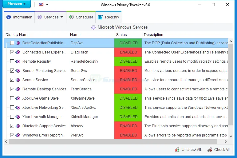 Windows Privacy Tweaker 截图 1