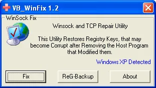 WinSock XP Fix 截图 1