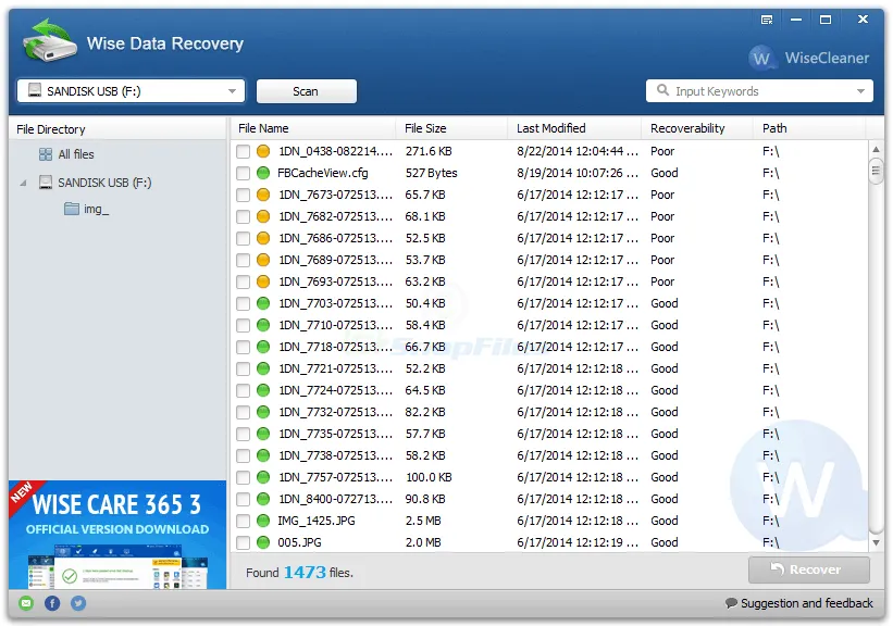 Wise Data Recovery 截图 1