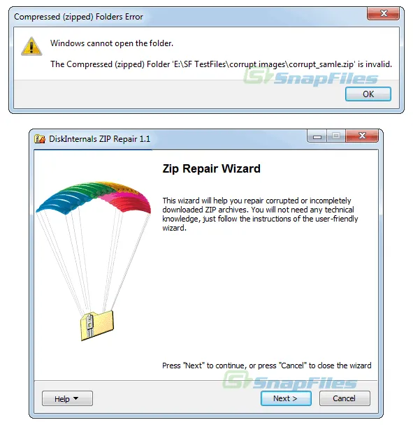 DiskInternals ZIP Repair 截图 1